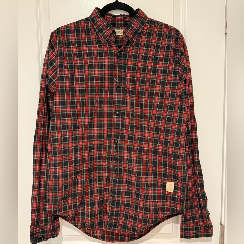 Scotch & Soda Plaid Long Sleeved Button Down Shirt